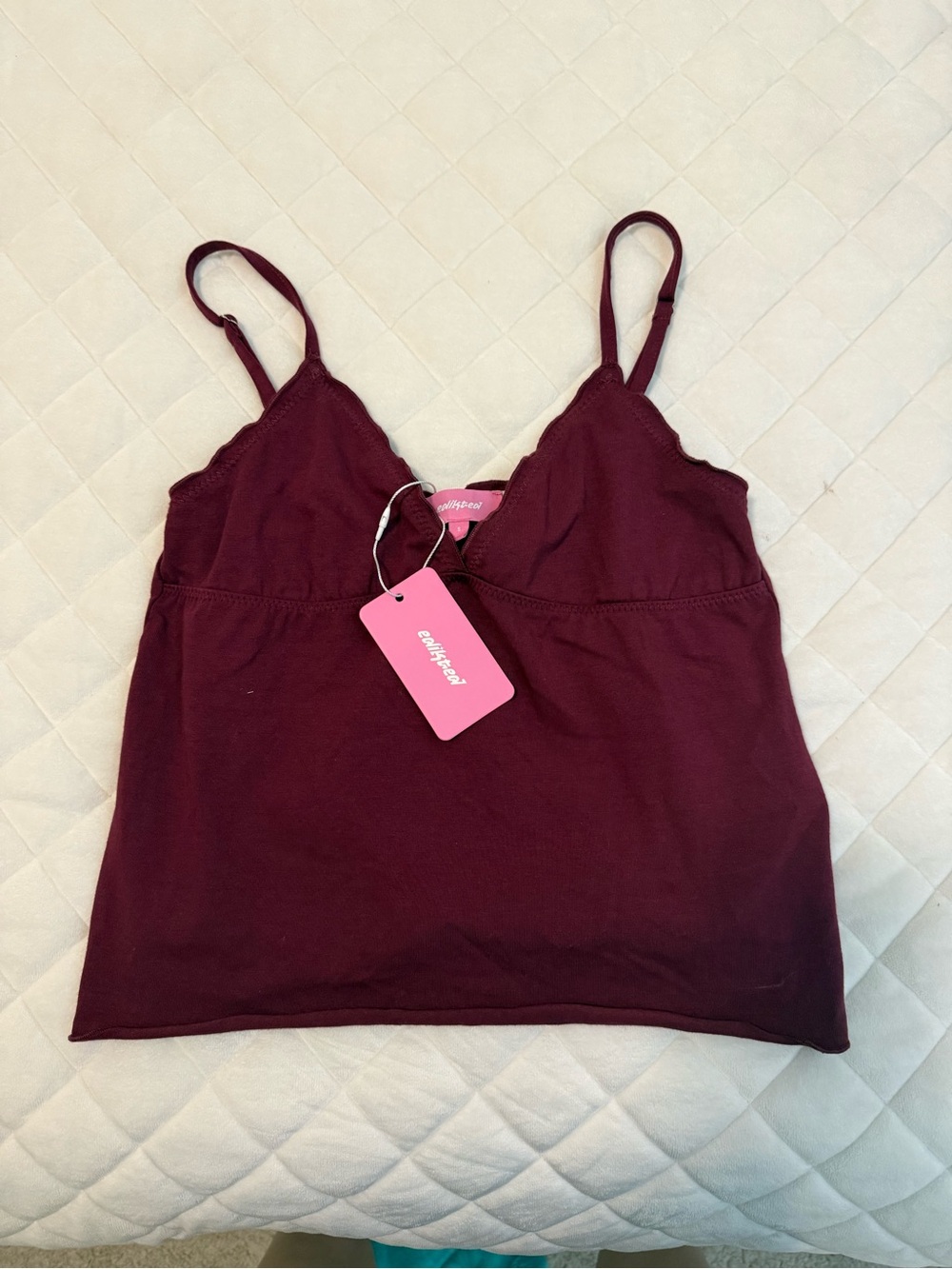 Edikted Burgundy Spaghetti Strap Camisole
